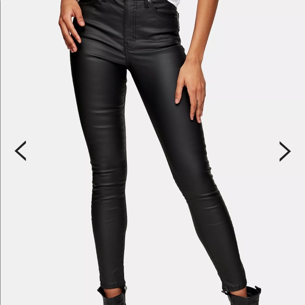 Topshop Coated Jamie Jeans